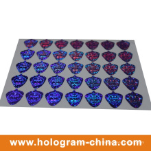 Red Color 2D 3D Hologram Security Laser Sticker